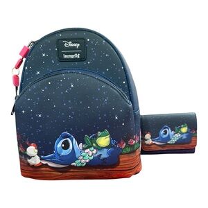 Loungefly Disney™ Stitch Stargazing Frog & Duck Mini Backpack & Wallet